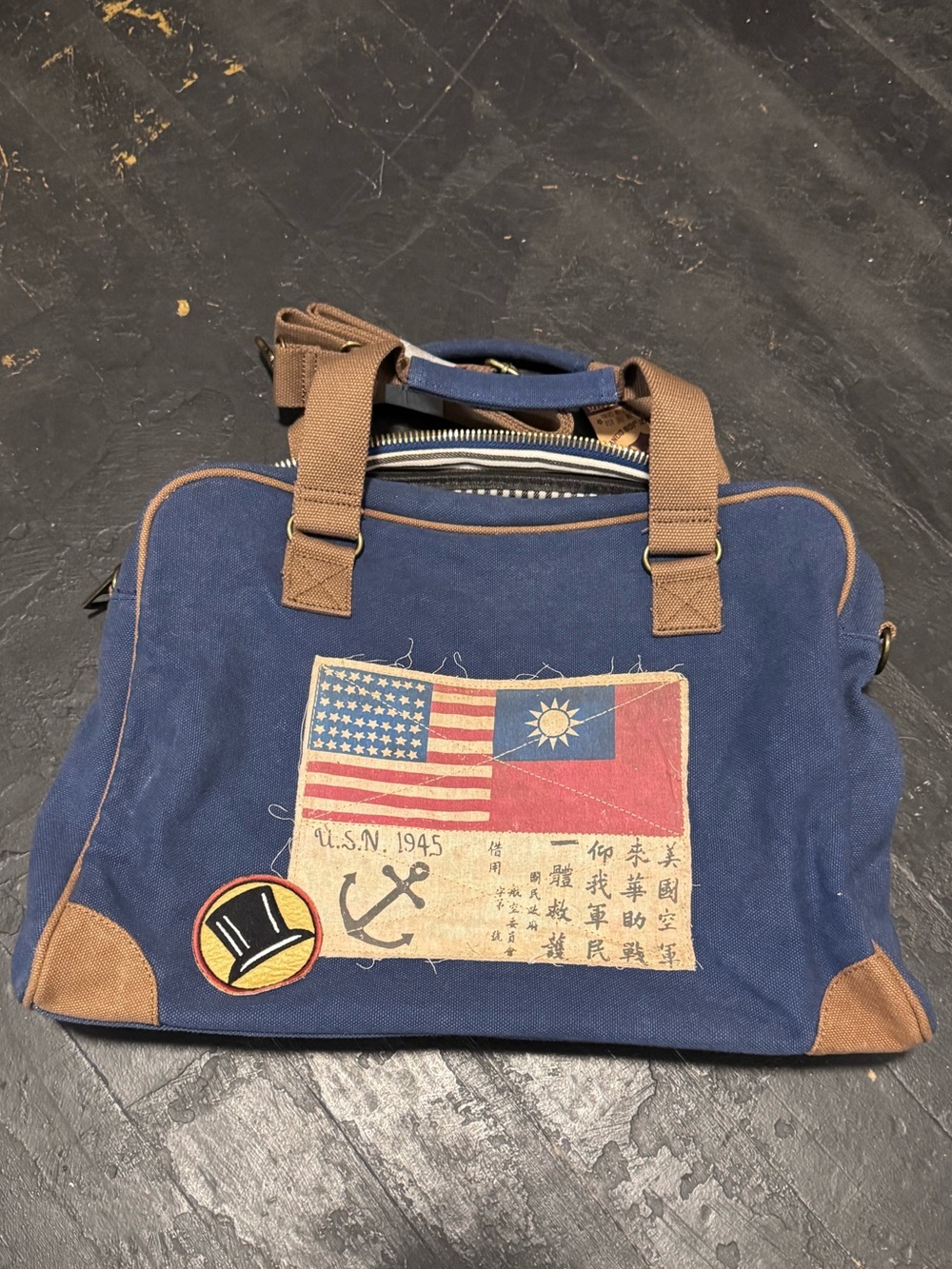 Trixie & Milo Canvas Messenger Bag NWT